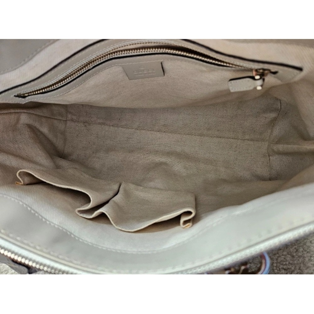 💕GUCCI Logo GG Running Shoulder Tote Bag Canvas Leather Beige GHW - Picture 4 of 16